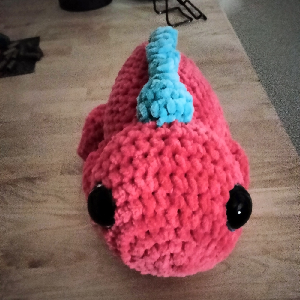 Crochet Cheeto Chameleon Plushie NWOT